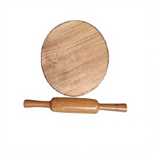 Wooden Chapati Rolling Pin And Board For Kitchen Accessories Customized Size And Shape Brown Color Chakla Belan - Product Image 1