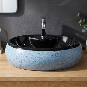 Lavabo de table en céramique de porcelaine bleue au design moderne, écologique, pour hôpitaux et centres commerciaux, avec garantie à vie, provenant d'Inde - Product Image 1