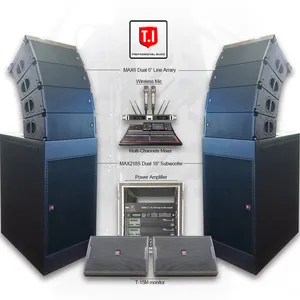 T.I Pro Audio sistema de sonido de concierto pasivo impermeable de alta calidad doble altavoces de matriz de línea bidireccional de 6,5 pulgadas
