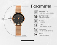 Montre à quartz pour femme Shengke K0006L, style coréen, design simple et mignon, boîtier en alliage et bracelet en acier inoxydable, cadran en verre.