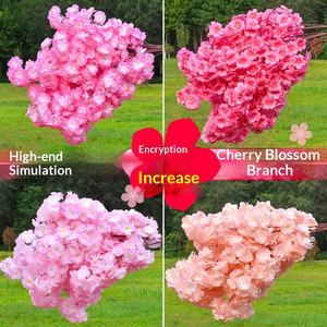 Fleur artificielle en soie J135, branche de pêcher en fleurs, faite à la main, pour plafond de salon - Product Image 5