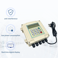 Sensor pengukur aliran ultrasonik cair air & minyak pintar OEM pipa jepit portabel dengan 0.2% akurasi IP65/IP68