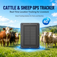 Rastreador GPS 4G para Ganado, Resistente al Agua IP67, Localizador GPS 4G Inteligente para Animales de Granja con Aplicación Android