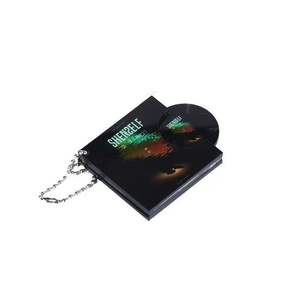 कस्टम उच्च गुणवत्ता वाली विनाइल रिकॉर्ड पेंडेंट कीचेन ने तार के आसपास सजावटी स्टिकर के साथ चौड़ा एक्रिलिक - Product Image 2