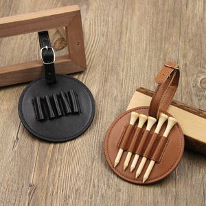 RTS Fashion PU Leather Golf Tee Holder <b>Pouch</b> Bag Waterproof Portable 5 <b>Nail</b> Storage Attachable Hanging Promotional Gift - Product Image 2