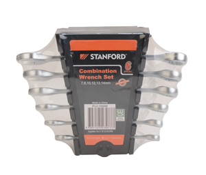 Herramienta de Reparación Automotriz profesional 6 uds 7-14mm Kits de llave inglesa de extremo abierto único Juego de llaves combinadas de superficie mate - Product Image 1