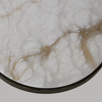 Plafonnier en laiton pour chambre et salon, design minimaliste, marbre, albâtre, laiton, montage en saillie, Zeal Lighting