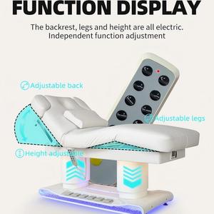 Cama <span class=keywords><strong>de</strong></span> Masaje <span class=keywords><strong>de</strong></span> Cuerpo Completo con Calefacción, 4 Motores, Blanca, Duradera <span class=keywords><strong>y</strong></span> <span class=keywords><strong>de</strong></span> Buena Calidad, con Diseño Moderno <span class=keywords><strong>y</strong></span> Lujoso, Altura Ajustable, para Salón <span class=keywords><strong>de</strong></span> <span class=keywords><strong>Belleza</strong></span> - Product Image 3