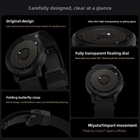 Reloj de Cuarzo para Hombre, Personalizado OEM, Levitación Magnética, Sin Agujas, Correa de Cuero, Ecológico, Movimiento Importado, Venta al Por Mayor