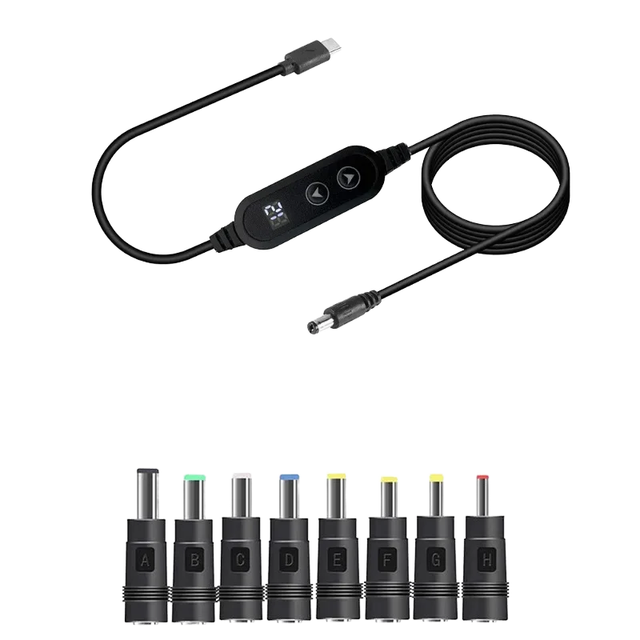 PD Trigger Decoy Cable 20V 100W High Power Type-C to DC 5521 Barrel Jack Laptop Charging Power Cord for Notebook Router