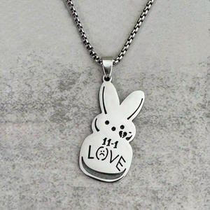 Cadeau de la Saint-Valentin bijoux en acier inoxydable de qualité mignon géométrique ours boîte à boire Xo collier le <span class=keywords><strong>week</strong></span>-<span class=keywords><strong>end</strong></span> cadeaux pour femmes hommes - Product Image 3