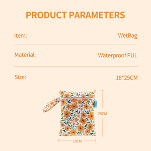 Elinfant OEM Bolsa de Pañales Reutilizable y Lavable para Bebé de 18*25 cm, Mini Bolsa Impermeable Personalizada para Pañales Mojados - Product Image 6