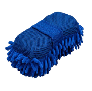 Guantes de lavado de coches de microfibra de gran tamaño y toalla de lavado a mano herramienta de esponja de limpieza de ventanas de carrocería multiusos con diseño Coral - Product Image 1