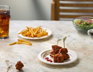 100% Compostable Paper <b>Plates</b> 3 Compartment <b>Disposable</b> <b>Plates</b> Heavy-Duty Quality, Natural Bagasse - Product Image 4