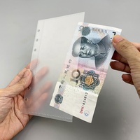 Système de Portefeuille Budgetaire Personnalisé avec Enveloppes de Remplissage d'Espèces Transparentes Givrée en PP A7 A6 sans Fermeture Éclair à Ouverture Latérale pour Défi Budgétaire