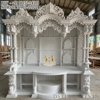Mandir en bois traditionnel pour salle de prière, achat d'autel SwamiNarayan de grande taille pour la maison, grand temple naturel poli pour la décoration intérieure