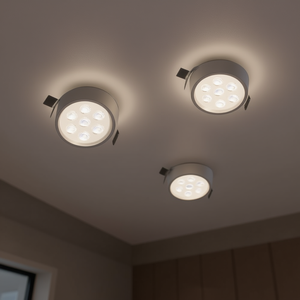 Moderna Lámpara de Techo Empotrada LED Ajustable de 7W con Acabado Blanco Satinado, Base de Aluminio, Cubierta de PMMA, Luz Diurna de 5000K, Clasificación IP44 - Product Image 2