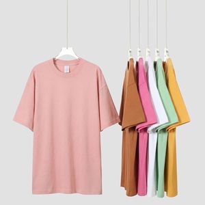 T-shirt à manches courtes en pur coton pour homme, coupe ample, respirant, couleur unie, vêtement décontracté d'été - Product Image 2