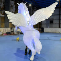 Costume de flocon de neige blanc gonflable illuminé pour les costumes de défilé de carnaval de fête de Noël