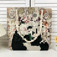 Sac fourre-tout en toile Fu Bao Panda, sac à bandoulière portable pour étudiant, sac à main pour le travail, les trajets quotidiens, décontracté, grand format, avec fermeture éclair, toutes saisons, loisirs, voyages