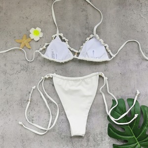 JSN 2026 Nouveau design personnalisé, <span class=keywords><strong>maillot</strong></span> <span class=keywords><strong>de</strong></span> <span class=keywords><strong>bain</strong></span> femme tendance uni, style licou évidé, bikini string taille basse dos nu - Product Image 5