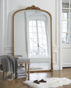 Espejo <span class=keywords><strong>de</strong></span> lujo con marco dorado al por mayor, espejo barroco hecho a mano con flores <span class=keywords><strong>para</strong></span> decoración del hogar, espejo <span class=keywords><strong>para</strong></span> dormitorio, <span class=keywords><strong>entrada</strong></span>, piso, espejo <span class=keywords><strong>de</strong></span> pie - Product Image 3