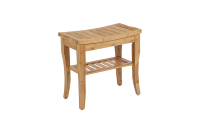 Tabouret multifonctionnel en bambou, style minimaliste moderne, pour salle de bain, dressing et changement de chaussures, antidérapant, pour l'entrée et comme ottoman de bain