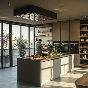 Juego de Muebles de Cocina Personalizados de Alta Gama, Acabado Acrílico Moderno e Impermeable, Solución Completa para Renovación de Villas y Apartamentos, Incluye Fregadero - Product Image 5