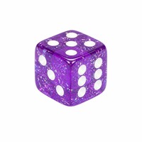 Jeu de dés classiques à six faces en acrylique écologique certifié CE avec points gravés pour soirées de jeux de société vintage et divertissement à domicile