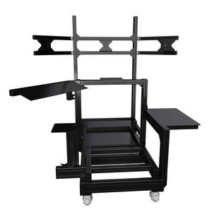 لعبة قيادة الواقع الافتراضي الأكثر مبيعًا في ملف تعريف من المنزل <span class=keywords><strong>Diy</strong></span> T5 أسود ألومنيوم بأكسيد البثق سيم منصة سباق قمرة القيادة - Product Image 1