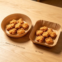 Papier pour friteuse à air compatible avec plusieurs tailles, feuilles de cuisson sans danger pour les aliments, idéales pour la cuisine familiale et la préparation de collations