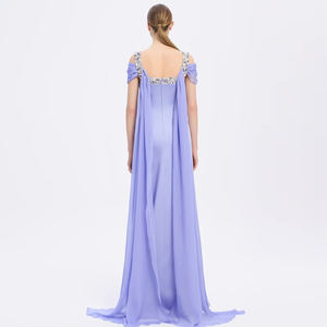 Sharon zei: SF402 Luxe Avondjurken Vierkante Kraag Strass Dames Gala Satijn Kolom Lange Jurk Concert Feest Niet Op Voorraad - Product Image 2