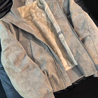 Veste bomber style américain tie-dye à motif cœur pour homme, streetwear, automne-hiver, doublée en polaire, rembourrée en coton épais, courte