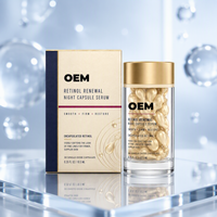 Capsules de sérum au rétinol pour le soin anti-âge des rides et des ridules, effet raffermissant, liftant et lissant, flacon de 30 unités