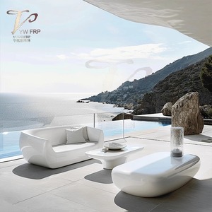 Divano di Lusso Moderno per Esterni, Sedia Commerciale per il Tempo Libero, Divano per Villa e Hotel con Tavolino, Panchina Pubblica per Esposizioni - Product Image 4