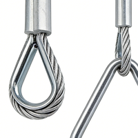 Kit complet de cerclages en câble métallique avec embouts et poulies, manchon de sertissage en aluminium avec boucle en acier pour bricolage et réparation