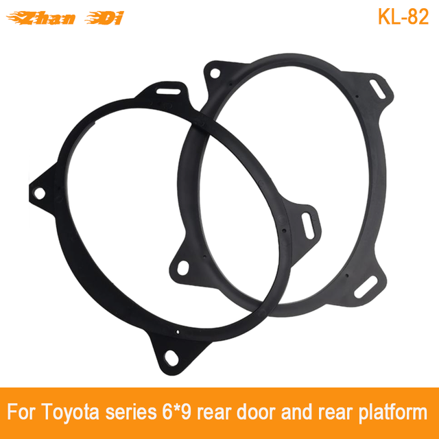 Car Audio 6*9 Speaker Adapter Mount PP Plastic Anti-Vibration Speaker Spacer Bracket for Toyota Rear Door Rear Deck Installation