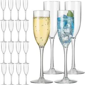 Taças de vinho plásticas reutilizáveis e inquebráveis para casamento, taças elegantes de 5 onças vintage