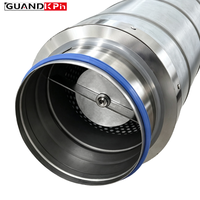 Silencieux de ventilation cylindrique à bride avec doublure acoustique perforée en acier galvanisé pour conduits d'agencement d'air