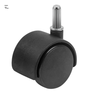 Roulettes jumelles en plastique nylon noir de 1.5 pouces 40 mm Roulettes pour meubles - Product Image 1