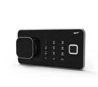 Serrure de porte à empreinte digitale noire, serrure de sécurité intelligente traditionnelle pour le bureau et la maison