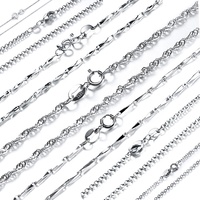 Lmetjm — chaîne pour collier, en argent Sterling 925, chaîne à maillons torsadés, ondulée, boîte, serpent, graines, bijoux, style italien, 925