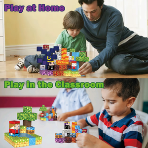 ชุดตัวต่อแม่เหล็กพลาสติก 3 มิติ EPT 100 ชิ้น ของเล่นเสริมพัฒนาการทางประสาทสัมผัสแบบมอนเตสซอรี่ สำหรับเด็กชายและเด็กหญิง เหมาะสำหรับการเดินทาง - Product Image 5