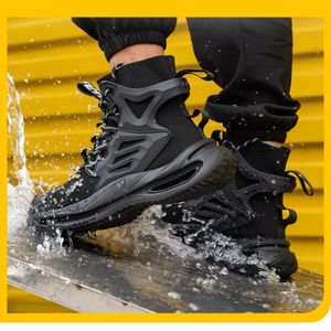 Bottes <span class=keywords><strong>de</strong></span> <span class=keywords><strong>sécurité</strong></span> montantes pour hommes-Bout en acier, anti-crevaison, respirantes, légères, <span class=keywords><strong>chaussures</strong></span> <span class=keywords><strong>de</strong></span> travail <span class=keywords><strong>de</strong></span> grande <span class=keywords><strong>taille</strong></span> - Product Image 5