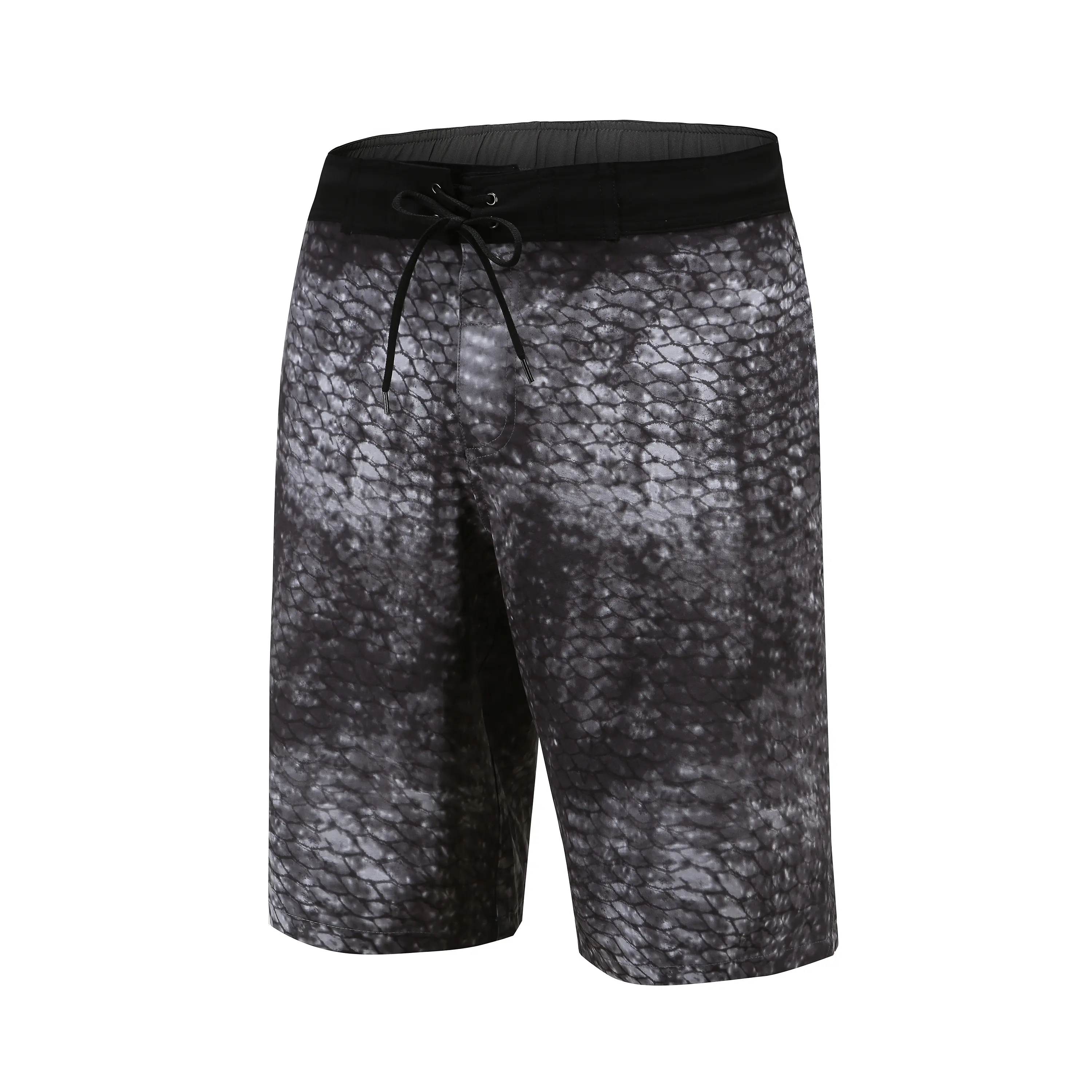 New design hot selling grey scale pattern print boardshorts swimming trunks