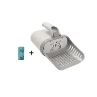 Pelle à litière pour chat intégrée avec bac de collecte des déchets grande capacité détachable, support de sac poubelle intégré, portable pour les excréments de chat
