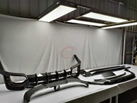 Kit carrosserie style ALN en fibre de carbone sèche : Lame avant, jupes latérales, diffuseur, spoiler de coffre, spoiler de toit pour Audi RS6 RS7 2019-2023