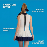 Jupe de tennis plissée taille haute pour femme, jupe-short athlétique à séchage rapide, respirante, couleur contrastante, pour le golf, la course et l'entraînement