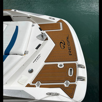 Tapis de plateforme de bain pour bateau 2002 Regal 2900 LSR en mousse EVA imitation teck, style SeaDek MarineMat Gatorstep, auto-adhésif