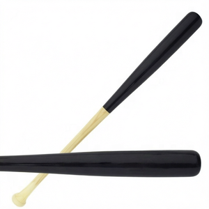 Bate de Béisbol de Madera, Bate de Entrenamiento de Madera Sólida con Mango Negro, Bate de Práctica para Jóvenes y Adultos - Product Image 1